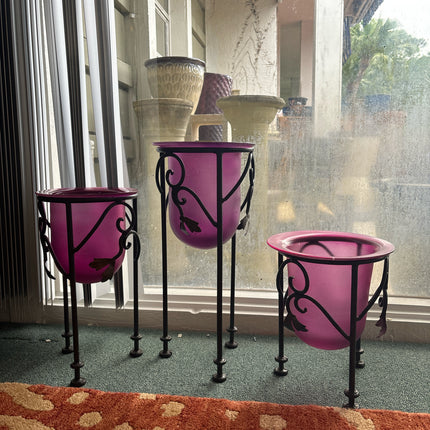 3 Purple Planter