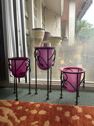 3 Purple Planter