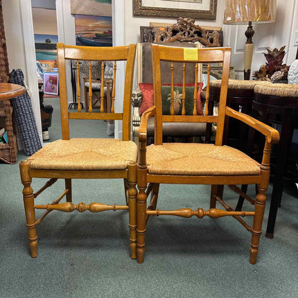 6 Pine dining chairs