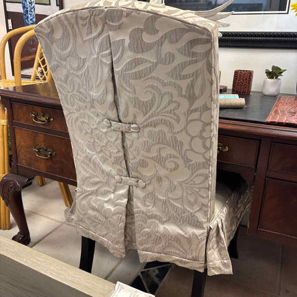 Champagne Upholstered Dining Chair w/ Skirt