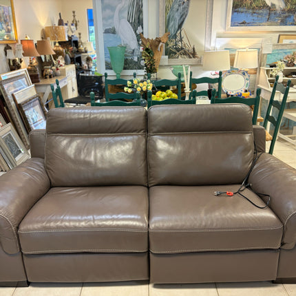 Dual Reclining Leather Sofa