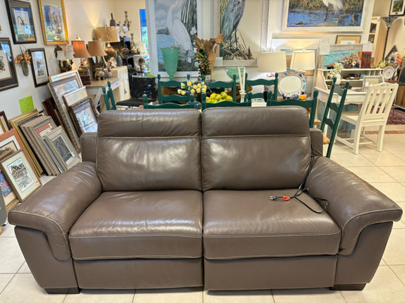 Dual Reclining Leather Sofa