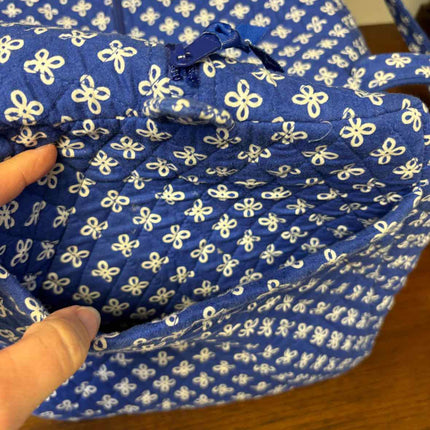Vera Bradley Large Quilted Blue Print Travel  Duffel Bag- Mini Concerto