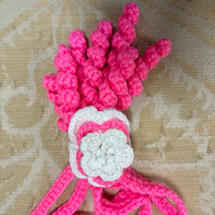Pink Crochet Bonnet