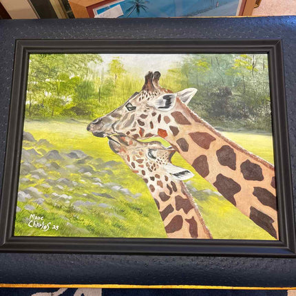 Giraffe Painting by Marc Charles