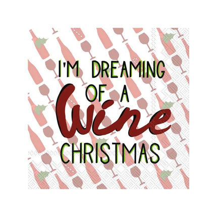 Wine Christmas Napkins
