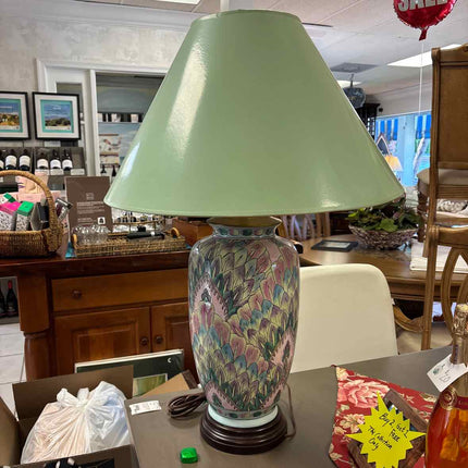 Light Green Painted Ceramic Lamps