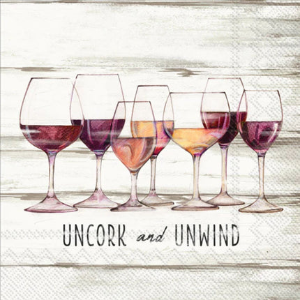 Uncork and Unwind Cocktail Napkins