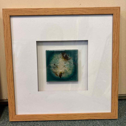 Teal Tile Shadow Box Wall Art