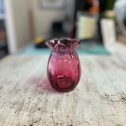 Cranberry Glass Vase