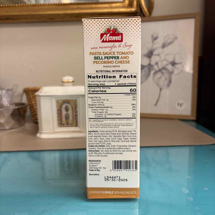 Mama Single-Serve Pasta Sauce: Bell Pepper &  Pecorino Cheese