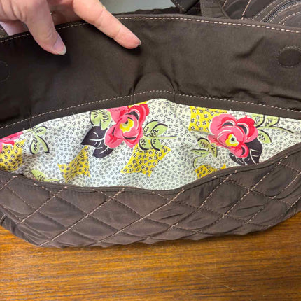 Vera Bradley Brown Microfiber Duffel Bag